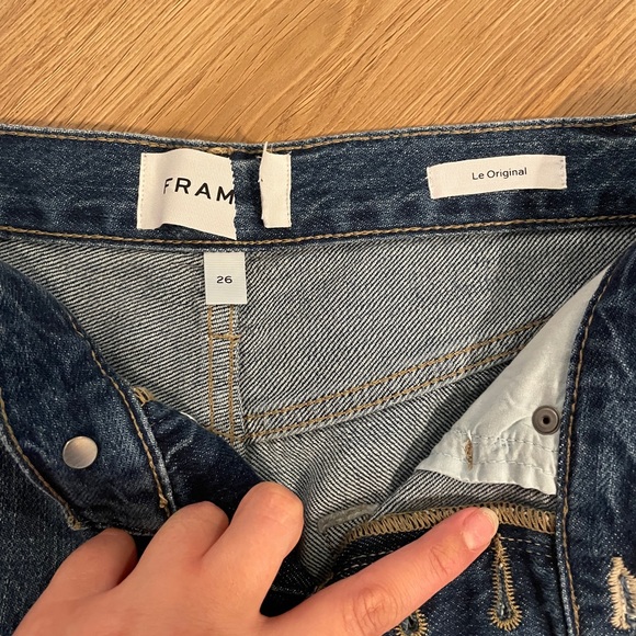 Frame le original triple needle straight high rise jeans - Picture 6 of 11